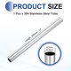 thumbnail image 2 of Tubo de Acero Inoxidable Uxcell 304, 18mm OD 19mm ID 305mm Longitud Tubo Recto Metálico Sin Costura 0.5mm Engrosado Soldable para Proyectos Industriales de Bricolaje (0.71"ODx0.75"IDx12"L), 2 of 7