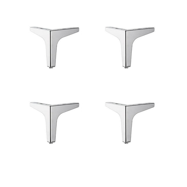 4 Pieces Furniture Feet Sofa Foot Components Supporting Fittings Modified Component Cabinet Desk Support Legs Replacement Silver 15cm