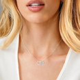 thumbnail image 3 of Silver Silver Interlocking Double-Circle Necklace Sister Birthday Gift for Sisters To Enjoy At Christmas, 3 of 7