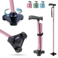 thumbnail image 1 of Bastón plegable HurryCane HCANE-PP-C2 Freedom Edition con mango en T, color rosa pastel, 1 of 5