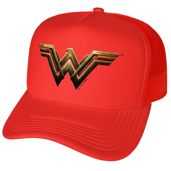 Justice League Wonder Woman Logo Foam Snapback Trucker Hat - Unisex for Men and Women