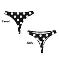 thumbnail image 3 of Balery Black and White Polka Dot Tangas de Algodón para Mujer con Estampado – Ropa Interior Sexy, Transpirable, G-string-Medium, 3 of 6