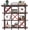 Torched Brown, variant on Tic Tac Toe Toilet Paper Holder, 9 Roll Storage Organizer with Top Shelf, Paulownia Wood, Distressed White Bathroom Decor