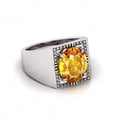 thumbnail image 4 of Shree Jewelrs Original Certified Natural Yellow Sapphire (Pukhraj) Ring - 10.00 Ratti Certified Handcrafted Ring Jupiter Ring, PANCHDHATU Silver Plated Ring for Men and Women, 4 of 5