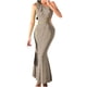 thumbnail image 1 of Vestido de hombro inclinado con falda larga hueca Ahain de vacaciones de gama alta sexy de verano para mujer Pompotops  ghjkhdj18317, 1 of 9