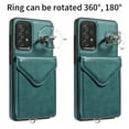 thumbnail image 3 of Allytech Galaxy A73 5G Case Wallet with Cards Holder & Detachable Shoulder Strap, Ring Holder Kickstand Vintage PU Leather Shockproof Wallet Case Cover for Samsung Galaxy A73 5G - Green, 3 of 14