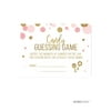 Candy Guessing Game Cards Blush Pink Gold Glitter Baby Shower Game Cards, 30-Pack