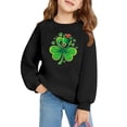 thumbnail image 3 of Posijego Toddler Girls Girls St Patrick's Day Shirt Long Sleeve Cotton T-Shirts Clover Graphic Basic Tee Tops, 3 of 3