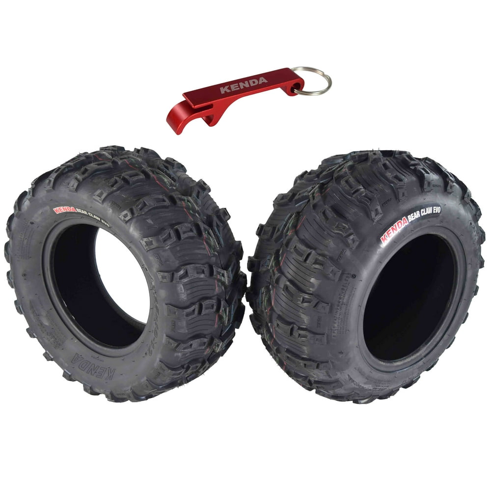 Kenda Bear Claw EVO 25x1012 Rear ATV/UTV Tires 2 Pack with Bottle
