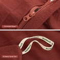 thumbnail image 3 of BESTOUCH Duvet Cover Set Oversized King 100% Washed Cotton Linen Feel Soft Chic Lightweight 3Pcs (Fired Brick Red, 120"x98"), 3 of 8