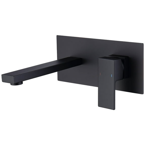 Wall Mount Faucet for Bathroom Sink or Bathtub, Single Handle 2 Holes Brass Rough-in Valve Included