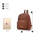 thumbnail image 3 of MKF Collection Romana Vegan Leather Women's Backpack, Functional Bookbag Purse Handbag by Mia K - Taupe, 3 of 9