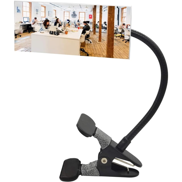 Clip On Security Mirror Convex Cubicle Mirror for Personal and Security Desk Rear View Monitors or Anywhere (.; x .; Rectangle)