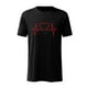 thumbnail image 1 of Camiseta con estampado de cardiograma de amor de color sólido de manga corta informal para el día de San Valentín Pompotops oipoqjl3843, 1 of 5