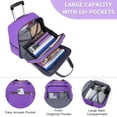 thumbnail image 3 of Ytonet Rolling Briefcase & Laptop Bag for Women, 17.3 in, with Wheels & Zipper Closure for Travel, 3 of 8