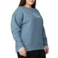 thumbnail image 4 of FILA Women's Chest Logo Cotton Blend Active Crewneck Sweatshirt Top-Blue / 2X, 4 of 5