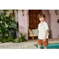 thumbnail image 5 of Arshiner Boys 2Pcs Summer Outfits Short Sleeve Button Down Shirt and Shorts Set Kids Clothes 7-8 Years, 5 of 8