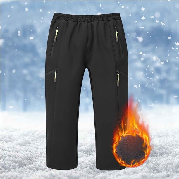 Pantalones largos para niños y niñas, a la moda, de color sólido, cálidos, resistentes al viento y al agua, para exteriores, senderismo, esquí, pantalones para niños.