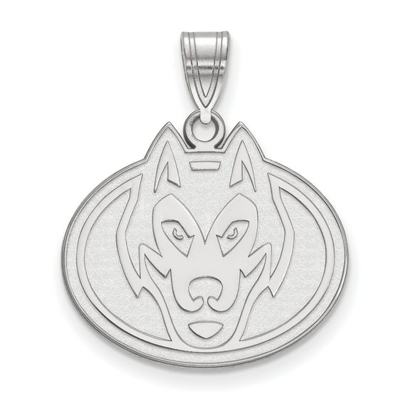 Sterling Silver Rh-plated LogoArt St. Cloud State Large Pendant