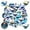 2A-35pcs, variant on 35pcs-50pcs Ocean Stationery Stickers Marine Kids Stickers Whale Kids Stickers for Luggage Laptops