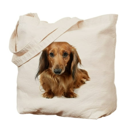 CafePress - Dog Long-Haired Dachshund Pet - Natural Canvas Tote Bag, Cloth Shopping Bag