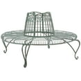 thumbnail image 2 of SAFAVIEH Ally Darling Outdoor Wrought Iron Tree Bench, Antique Green, 2 of 8