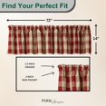 thumbnail image 3 of Farmhouse Kitchen Valances for Windows - Garnet & Tan Buffalo Check | Fall Decor Window Valance Curtains | Plaid Curtain Valances for Windows | Boho Living Rooms & Bathrooms | 72" x 14", 3 of 5