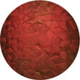 thumbnail image 1 of Ahgly Company Machine Washable Indoor Round Transitional Tomato Red Area Rugs, 3' Round, 1 of 7