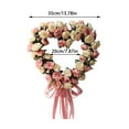 thumbnail image 2 of Silk Rose Wreath Heart Shaped Door Decoration Durable Easy Hang for Home Decor, 2 of 4