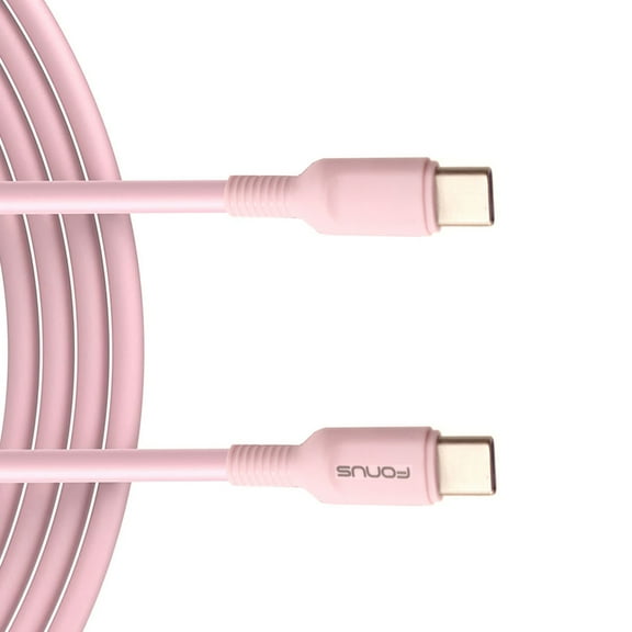 USB-C to Type-C Pink 10ft Long Cable for Galaxy S23 FE - PD Fast Charger Cord Power Wire Sync TPE Compatible With Samsung Galaxy S23 FE