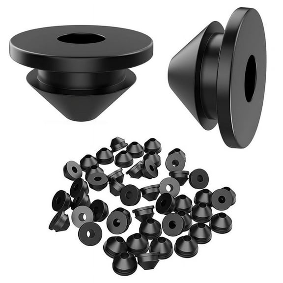 50 Pack Cable Protection Rubber Grommets, 1/8 Inch 5/32 3/16 Metal Post