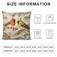 thumbnail image 6 of ARISTURING Pillowcases Winter Christmas Cardinal Bird Red Berries Oblong Cushion Cover Pillow 2pcs Vintage Watercolor Red Birds Cooling Pillow Case Rectangle Two Sides Printed For Bed Couch Home Gift, 6 of 6