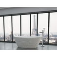 thumbnail image 2 of Knightsbrook 64" x 33" Manmade Stone Bathtub in Matte White, 2 of 9