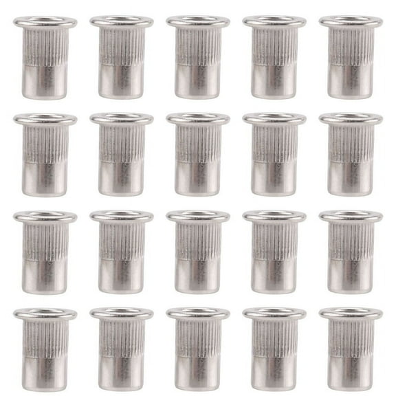 20 Pcs 304 Stainless Steel Rivet Nut Rivnut Insert Nutsert M6x15mm