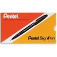 thumbnail image 2 of Pentel Sign Pen Porous Point Point - Bold Pen Point Type - Point Pen Point Style - Blue Ink - Blue Barrel - 12 / Dozen (S520C_40), 2 of 3