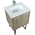 thumbnail image 5 of Lexora Home Lancy 24" Single Quartz Top Bathroom Vanity with Rose Gold Faucet, 5 of 15