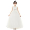 thumbnail image 6 of Ekidsbridal Girl Wedding Flower Girl Dress - Ivory Heart Cutout Floral Lace with Rhinestone Sash 172R3-A (Size: 2-14), 6 of 6