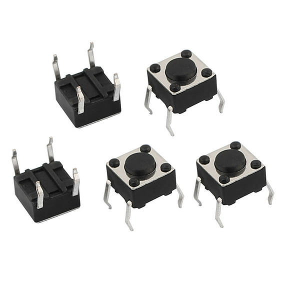5Pcs 6mmx6mmx4.3mm Panel PCB Momentary Tactile Tact Push Button Switch 4 Pin DIP