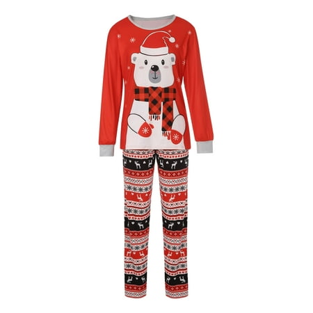 

Christmas Parent-child Pajamas Set Long Sleeve Pullover Tops Pants Xmas Matching Family Sleepwear