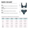 thumbnail image 4 of Kdxio Navy Blue Geometric Print Women's 2 Piece High Waisted Wrap Spaghetti Strap Summer Swimsuit Bikini Set-, 4 of 7