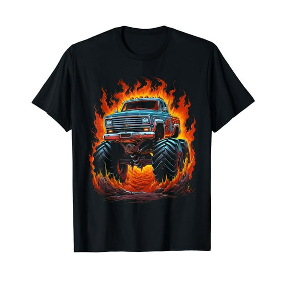 Monster Truck for Men Boys Monster Truck Retro Vintage T-Shirt