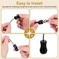 thumbnail image 4 of Cuerda de sombra trenzada Uxcell, cuerda de nailon de 1.8 mm 110 Yards/Roll con 20Pcs perillas de cuerda para persianas romanas, reparación de cortinas, manualidades DIY (Negro), 4 of 7