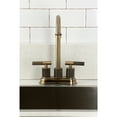 thumbnail image 3 of Kingston Brass KB5493KNL Convergent Double-Handle 4" Centerset Bar Faucet with Knurled Handle, Antique Brass, 3 of 6