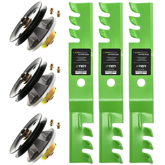 8TEN Spindle Toothed Blade Kit for John Deere F510 AM121229 MK1002228