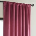 thumbnail image 5 of Half Price Drapes Dark Pink Heritage Plush Velvet Room Darkening Curtains (1 Panel), 50W X 96L, 5 of 12
