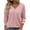 Pink, variant on tarylea Fall Tops for Women V Neck Long Sleeve Tshirts Chest Pocket Loose Shirts Trendy Casual Dailywear