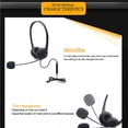 thumbnail image 3 of Cateissary Auriculares con cable Llamada Auriculares Tráfico Auriculares Plug Play Cancelación de ruido Centro de llamadas binaural Auriculares Teléfono y Comunicación, 3 of 6