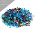 thumbnail image 2 of Fire Pit Glass - Aqua, Copper, Cobalt Blue Blend Reflective Fire Glass 1/2" - Reflective Fire Pit Glass Rocks - Blue Ridge Brand™ Reflective Glass for Fireplace and Landscaping, 2 of 6