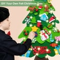 thumbnail image 6 of PayUSD DIY Lighted Felt Christmas Tree Set for Toddlers, Kids Door Wall Hanging Xmas Gifts Christmas Decorations, 3.2FT Family 3D Fake Xmas Tree with 32 pcs Detachable Ornaments, B Style, 6 of 7