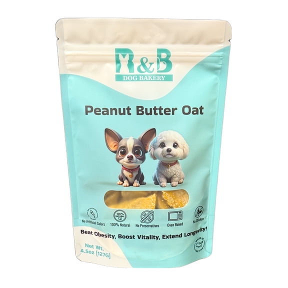 Peanut Butter Oat Heart-Shaped Treats for Dogs